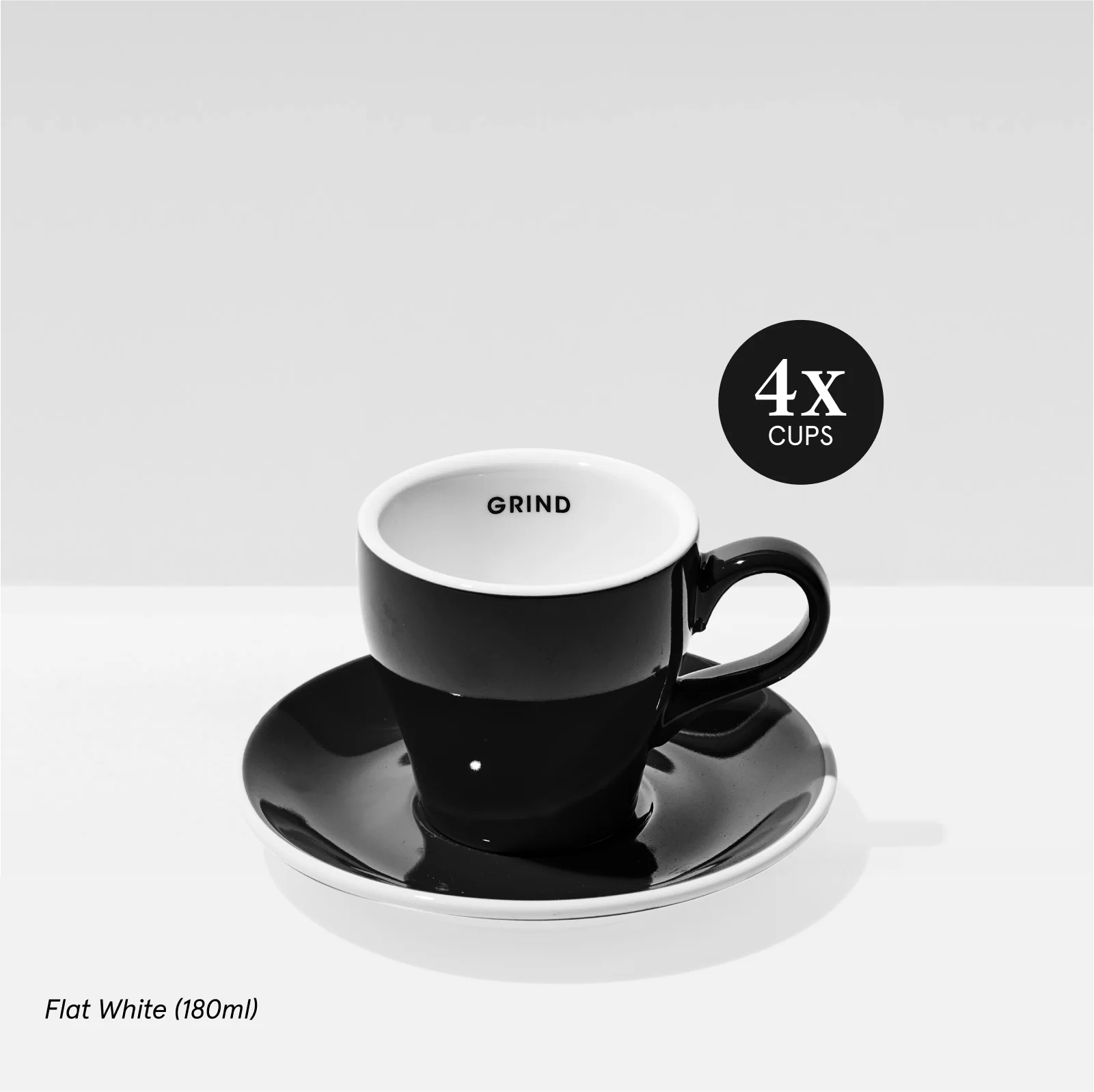Black Coffee Cups and Saucers - Image 5