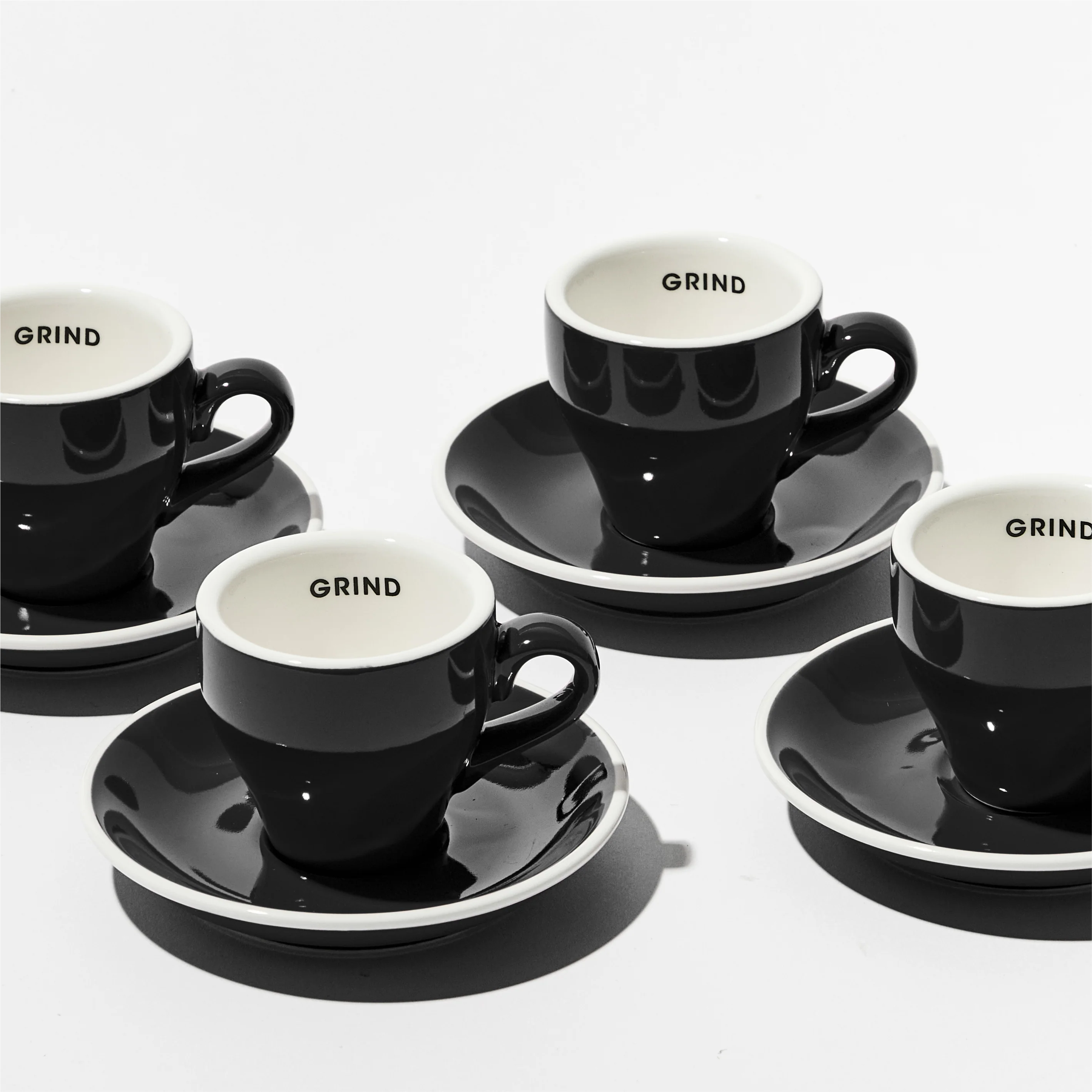 Black Coffee Cups and Saucers - Image 7