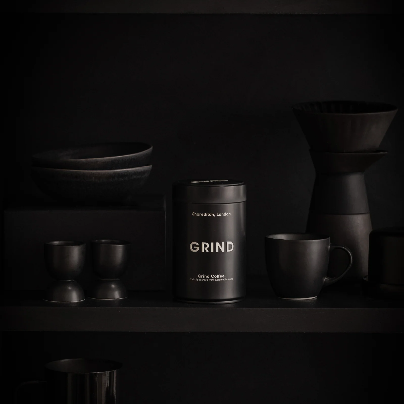 Black Tin of Grind Coffee - Image 2