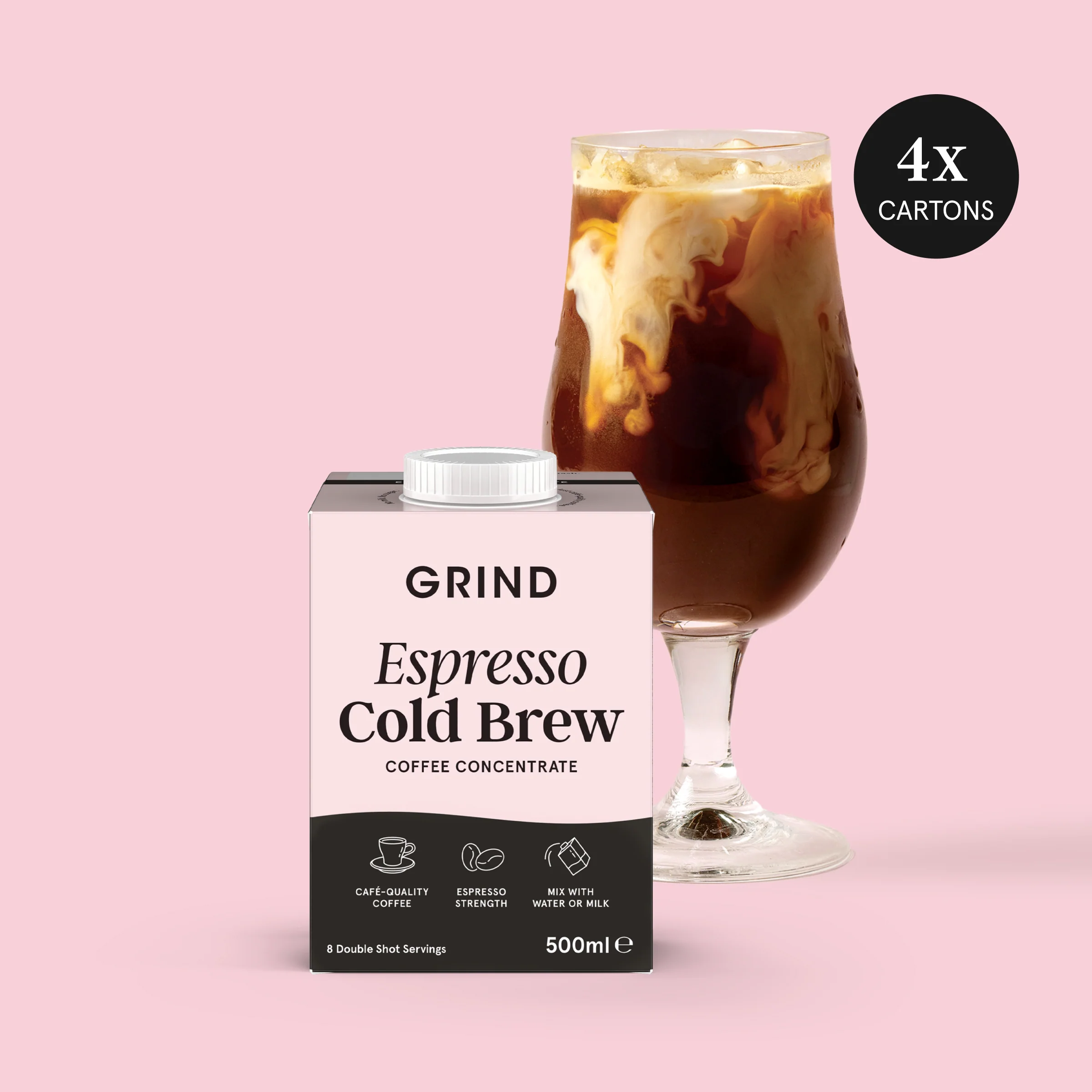 Black Cold Brew Coffee Concentrate - Pack of 4 - Image 2