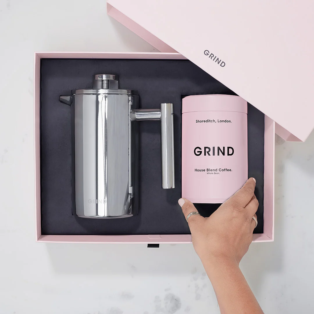 Cafetière Gift Set - Pink Tin