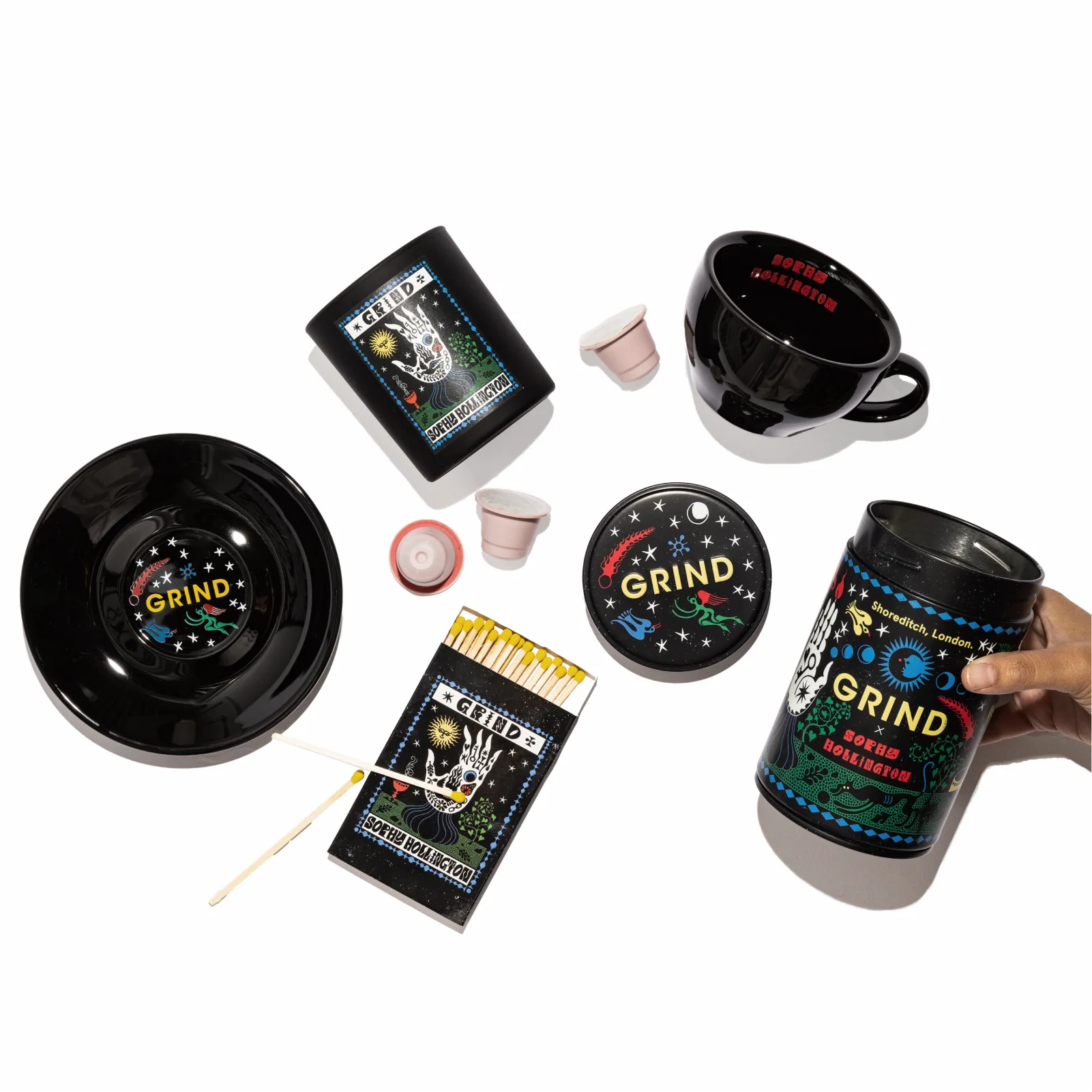 Grind x Sophy Hollington Coffee Cups & Saucers Set - Image 9