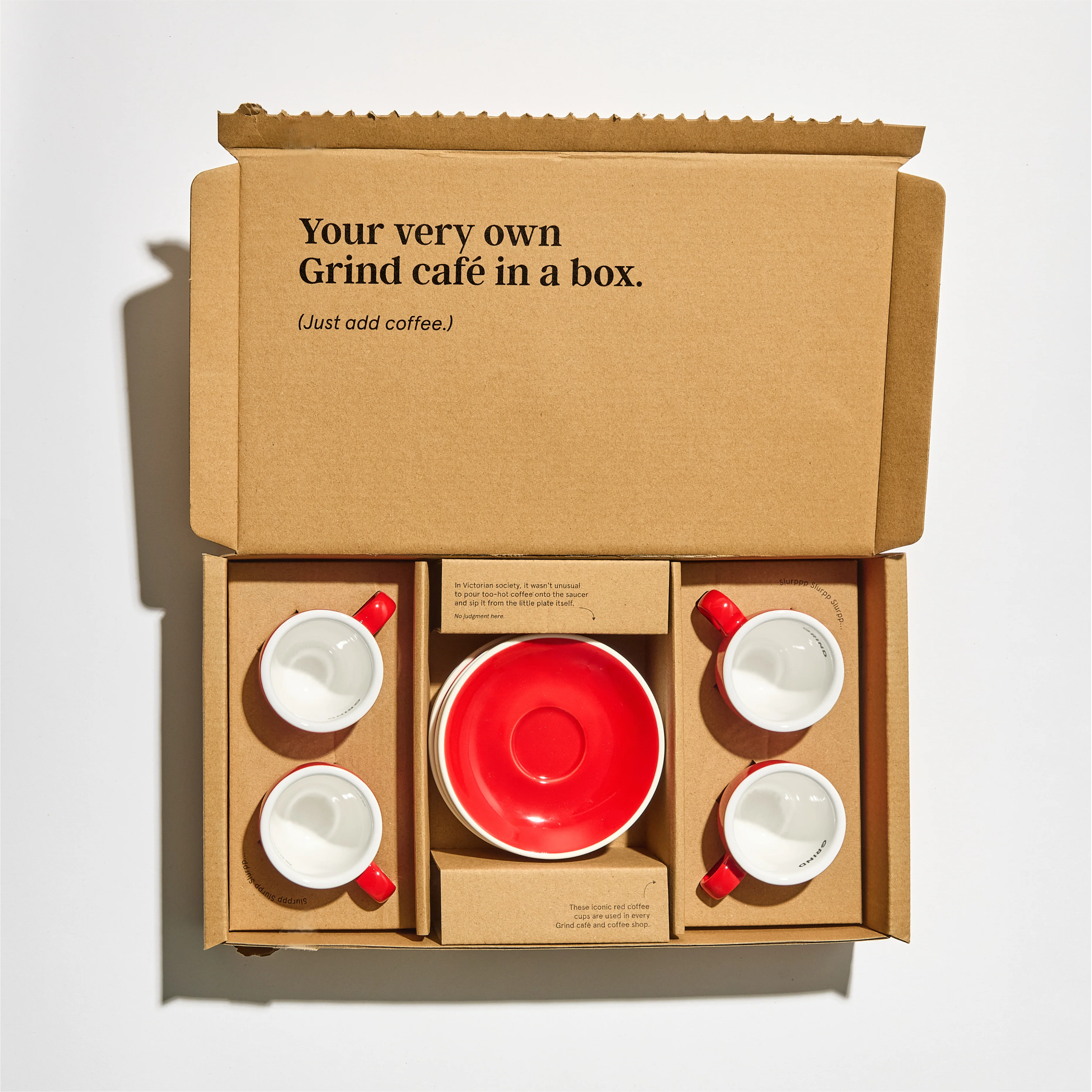 Red Coffee Cups and Saucers - Image 11