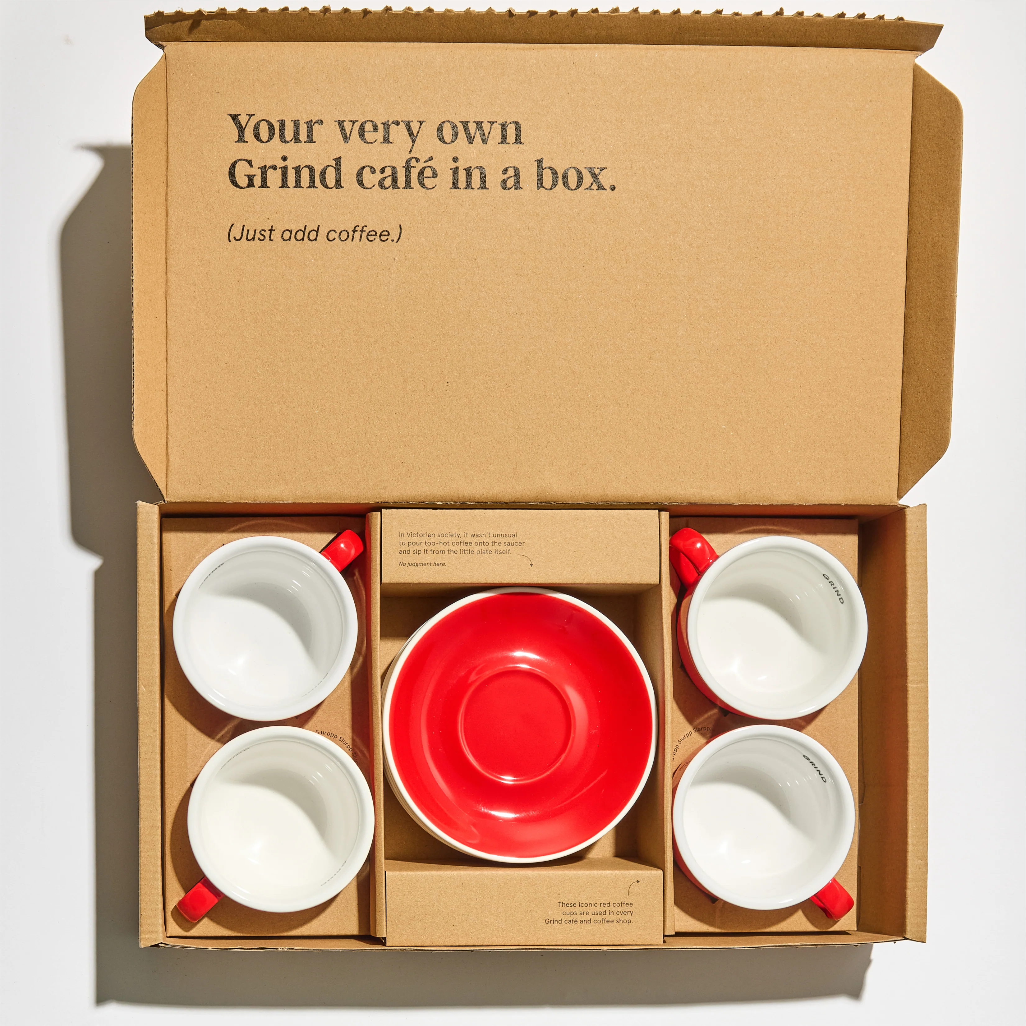 Red Coffee Cups and Saucers - Image 14