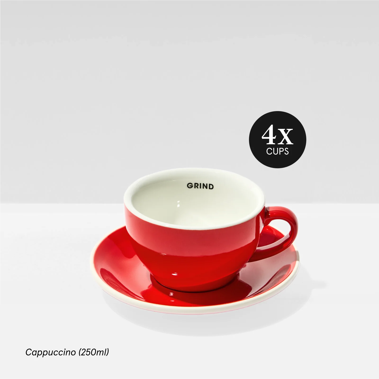 Red Coffee Cups and Saucers - Image 4