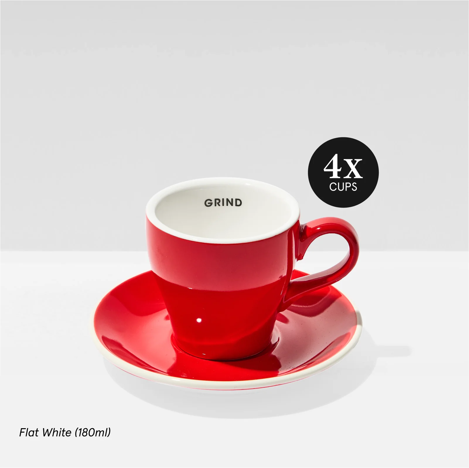 Red Coffee Cups and Saucers - Image 6