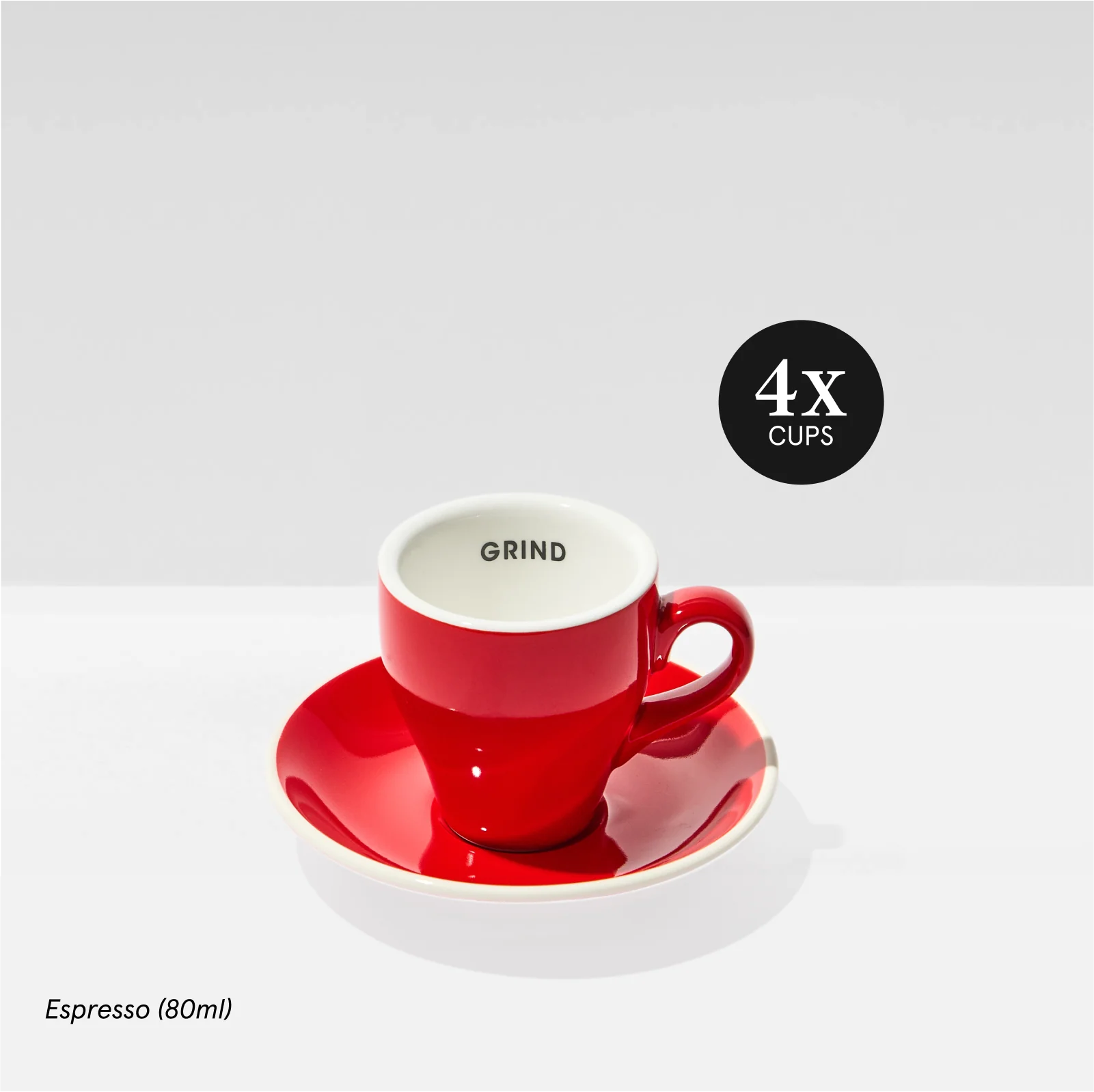 Red Coffee Cups and Saucers - Image 8