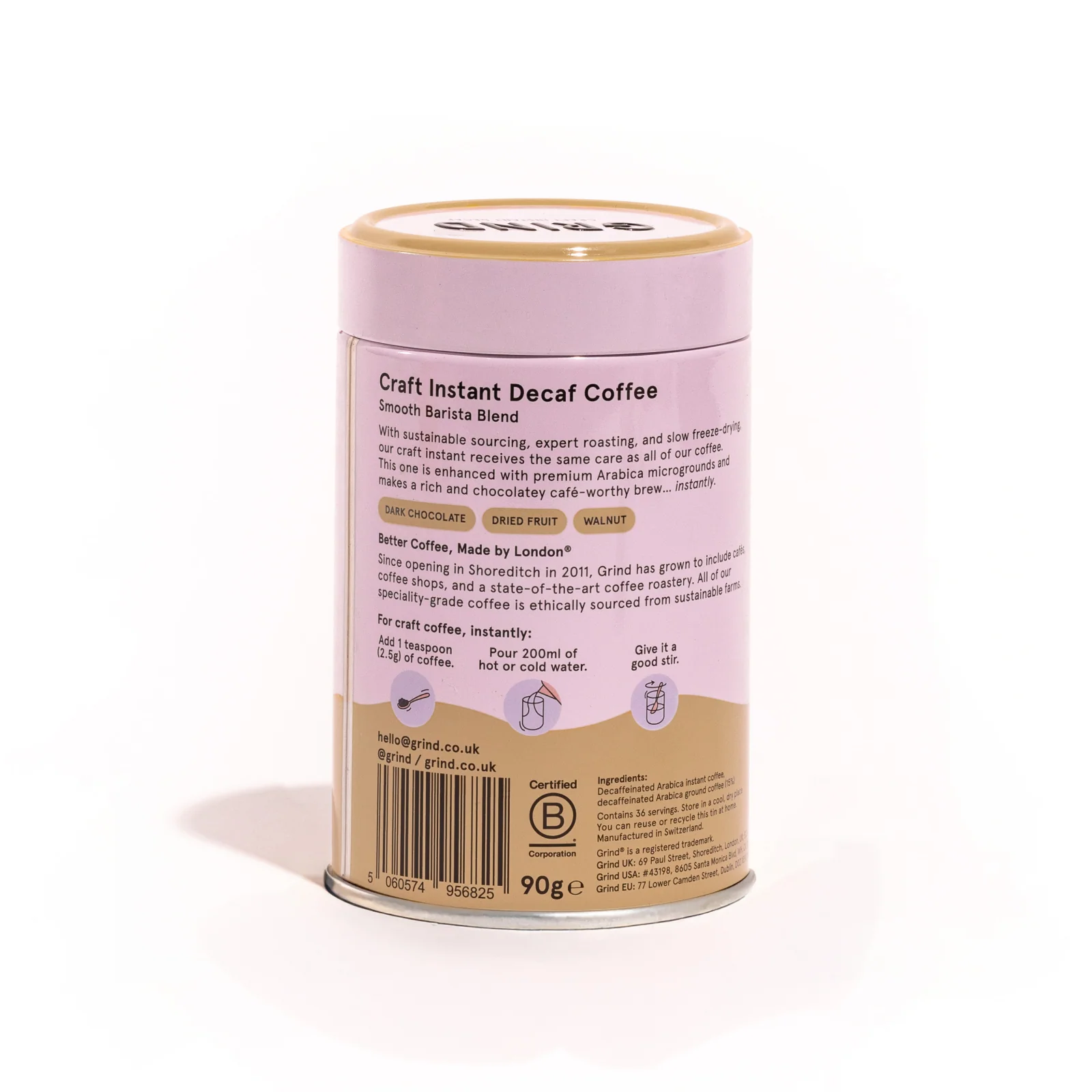 Craft Instant Decaf Coffee Tin - Barista Blend Pack of 4 - Image 7