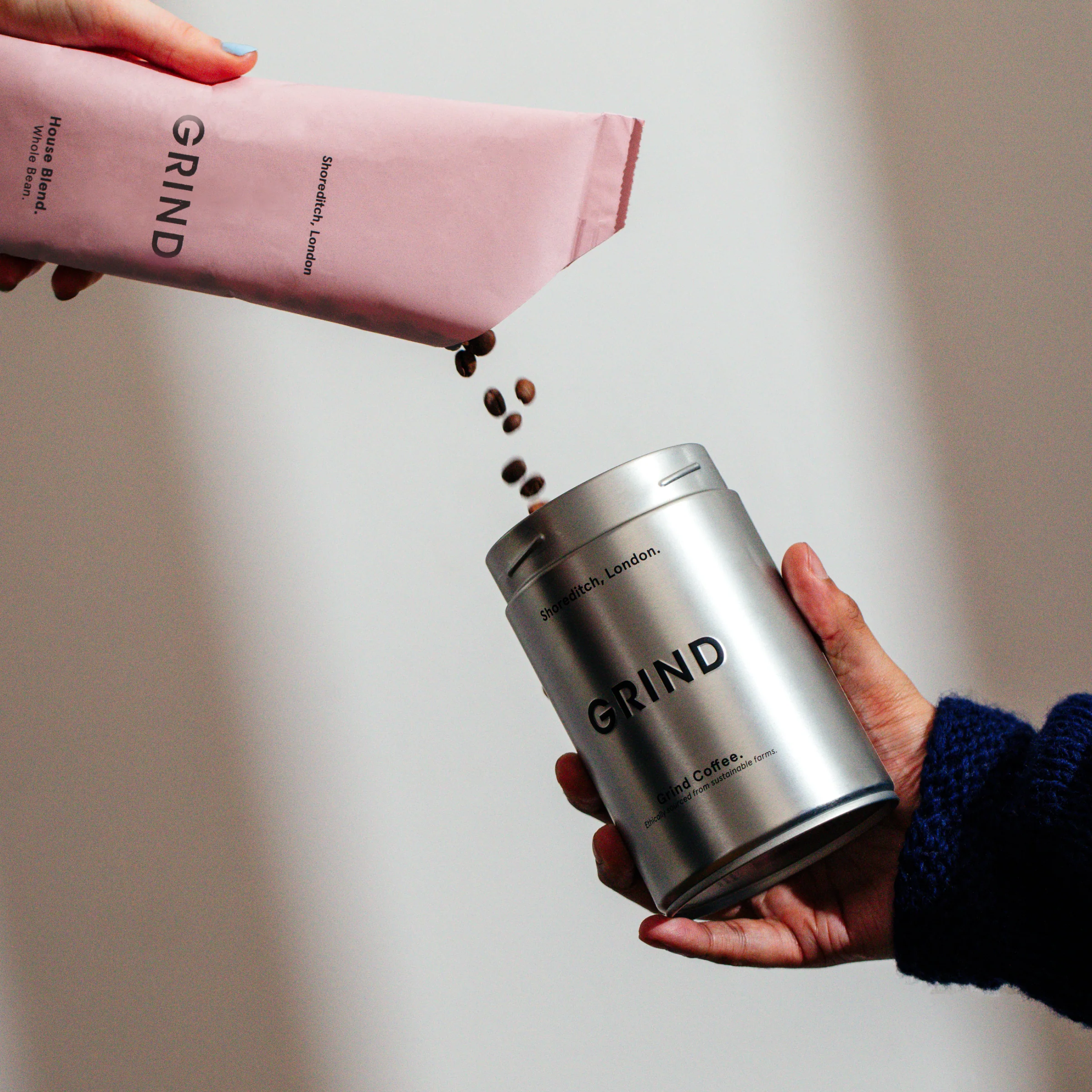 Silver Tin of Grind Coffee - Image 2